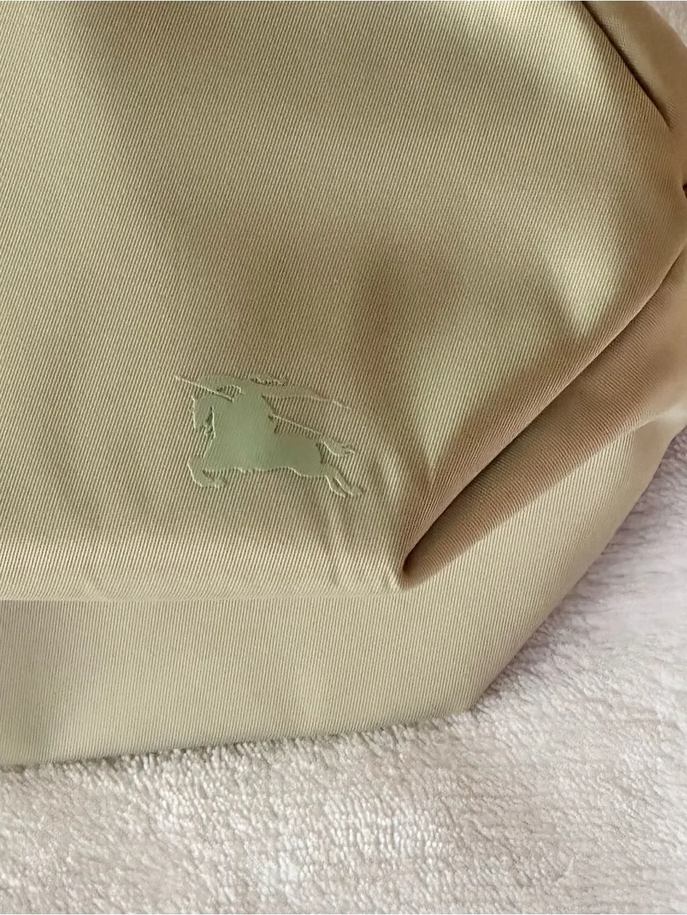 Beige Cosmetic Bag Wristlet Travel Makeup Pouch Zip Closure Minimalist